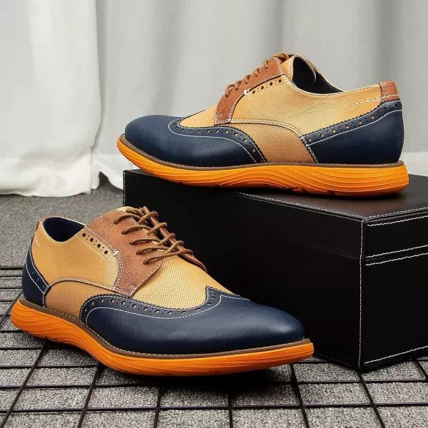 Meijiana Mens Oxford Shoes Dress Shoes Mens Lightweight laceup Fashion ShoesMulticoloured02