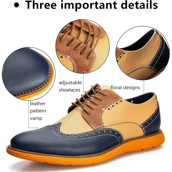 Meijiana Mens Oxford Shoes Dress Shoes Mens Lightweight laceup Fashion ShoesMulticoloured02