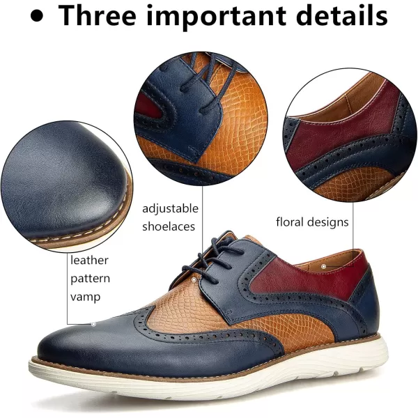 Meijiana Mens Oxford Shoes Dress Shoes Mens Lightweight laceup Fashion ShoesMulticoloured05