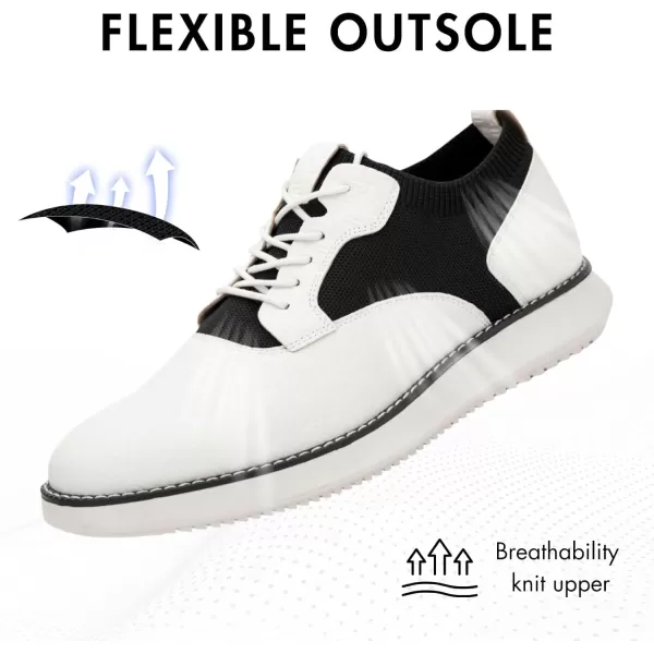 Meijiana Mens Oxford Shoes Dress Shoes Mens Lightweight laceup Fashion ShoesWhite14