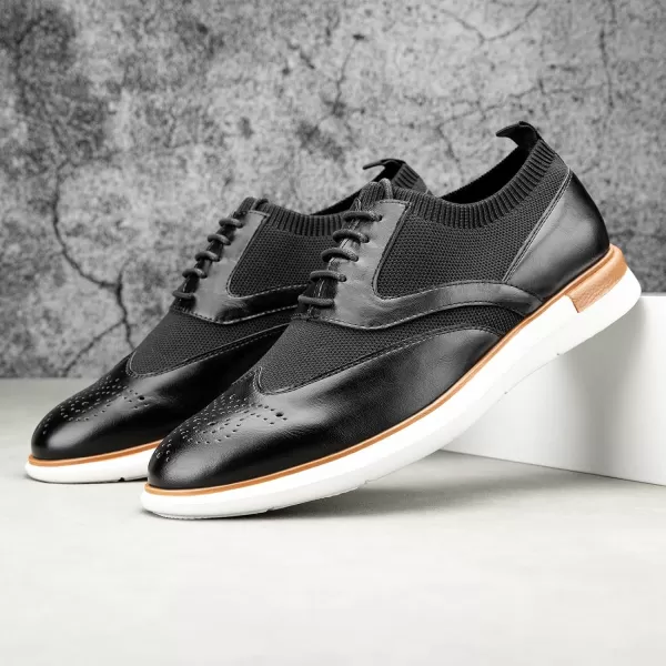 Meijiana Mens Oxford Shoes Men Fashion Light Shoes Casual Business ShoesBlack02