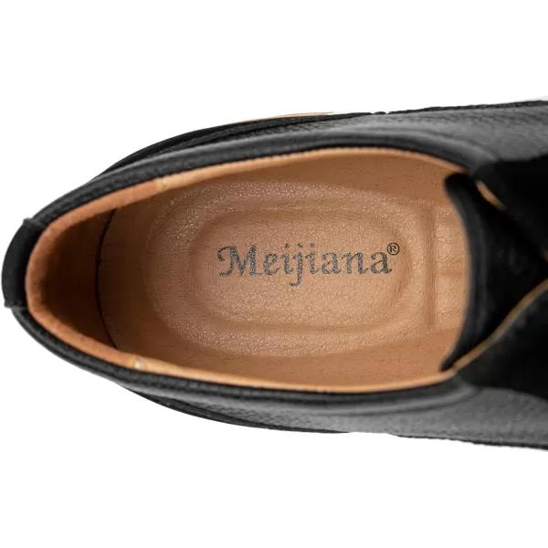 Meijiana Mens Oxford Shoes Men Fashion Light Shoes Casual Business ShoesBlack08