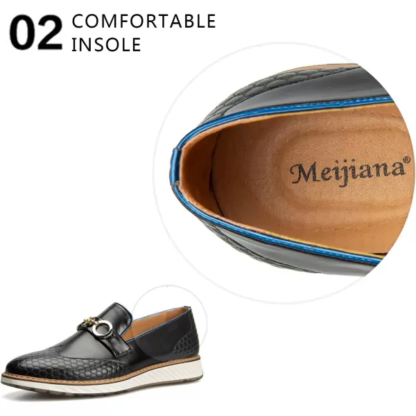 Meijiana Mens Oxford Shoes Men Fashion Light Shoes Casual Business ShoesBlack10