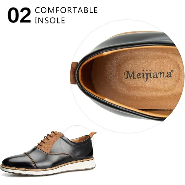 Meijiana Mens Oxford Shoes Men Fashion Light Shoes Casual Business ShoesBlack13