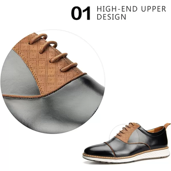 Meijiana Mens Oxford Shoes Men Fashion Light Shoes Casual Business ShoesBlack13