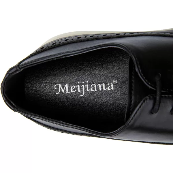 Meijiana Mens Oxford Shoes Men Fashion Light Shoes Casual Business ShoesBlack15