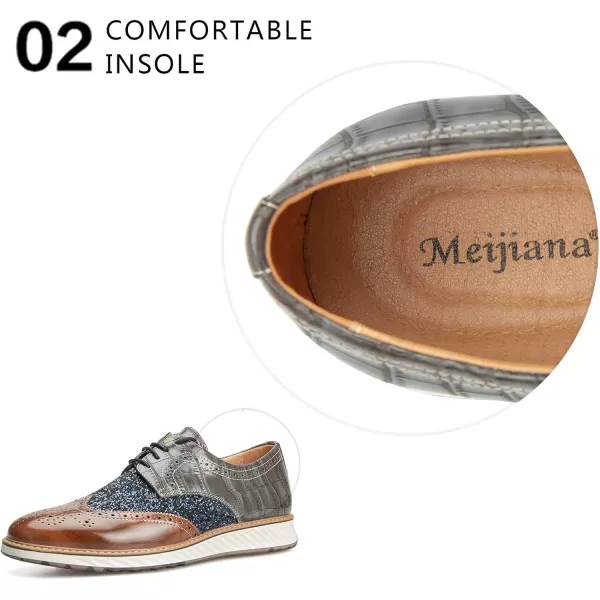 Meijiana Mens Oxford Shoes Men Fashion Light Shoes Casual Business ShoesBrown09