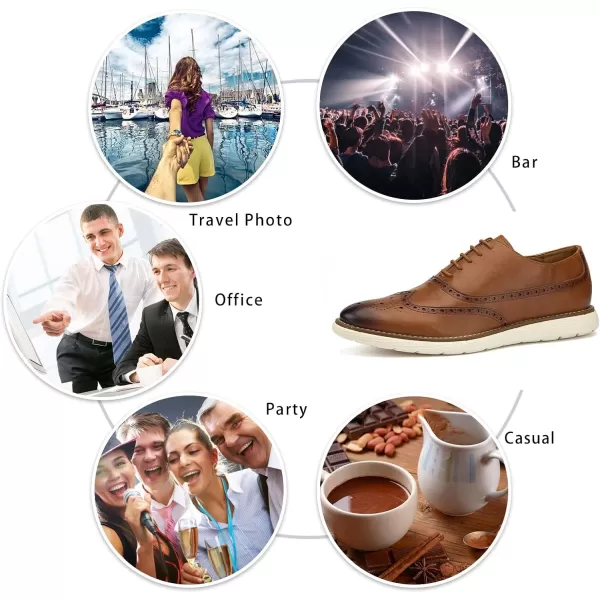 Meijiana Mens Oxford Shoes Men Fashion Light Shoes Casual Business ShoesBrown14