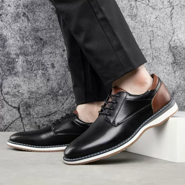 Meijiana Mens Oxfords Casual Dress Shoes Leather Lace Up Shoes for Men Business Oxford ShoesBlack02