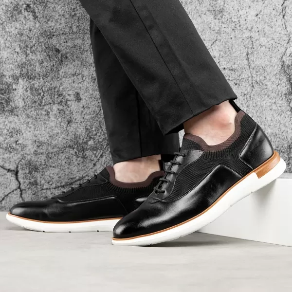 Meijiana Mens Oxfords Casual Dress Shoes Leather Lace Up Shoes for Men Business Oxford ShoesBlack07