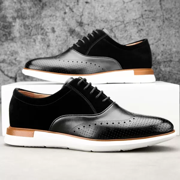 Meijiana Mens Oxfords Casual Dress Shoes Leather Lace Up Shoes for Men Business Oxford ShoesBlack09