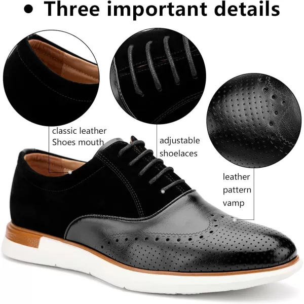 Meijiana Mens Oxfords Casual Dress Shoes Leather Lace Up Shoes for Men Business Oxford ShoesBlack09