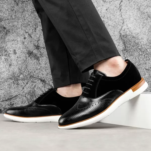 Meijiana Mens Oxfords Casual Dress Shoes Leather Lace Up Shoes for Men Business Oxford ShoesBlack09