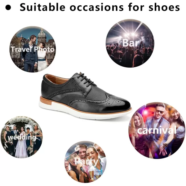 Meijiana Mens Oxfords Casual Dress Shoes Leather Lace Up Shoes for Men Business Oxford ShoesBlack11
