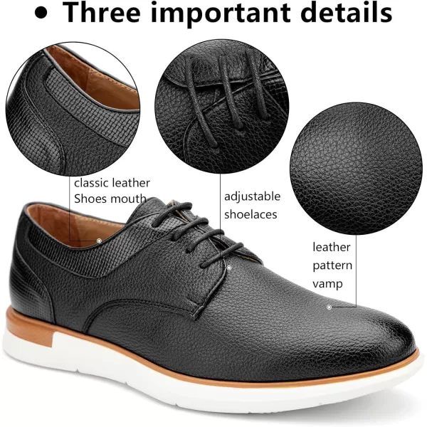 Meijiana Mens Oxfords Casual Dress Shoes Leather Lace Up Shoes for Men Business Oxford ShoesBlack13