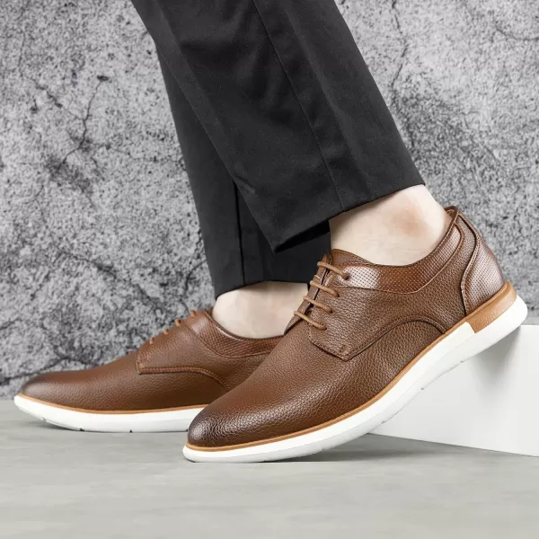 Meijiana Mens Oxfords Casual Dress Shoes Leather Lace Up Shoes for Men Business Oxford ShoesBrown14