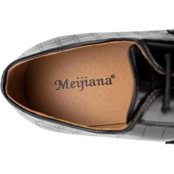Meijiana Mens Oxfords Formal Shoes Men Business Casual Shoes Laceup Fashion Dress Shoes for MenBlack06