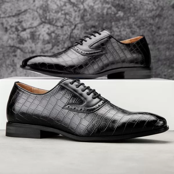 Meijiana Mens Oxfords Formal Shoes Men Business Casual Shoes Laceup Fashion Dress Shoes for MenBlack06