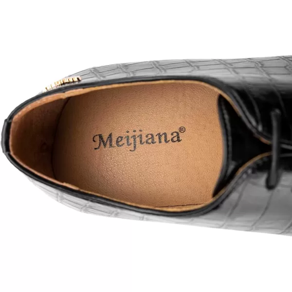 Meijiana Mens Oxfords Formal Shoes Men Business Casual Shoes Laceup Fashion Dress Shoes for MenBlack08