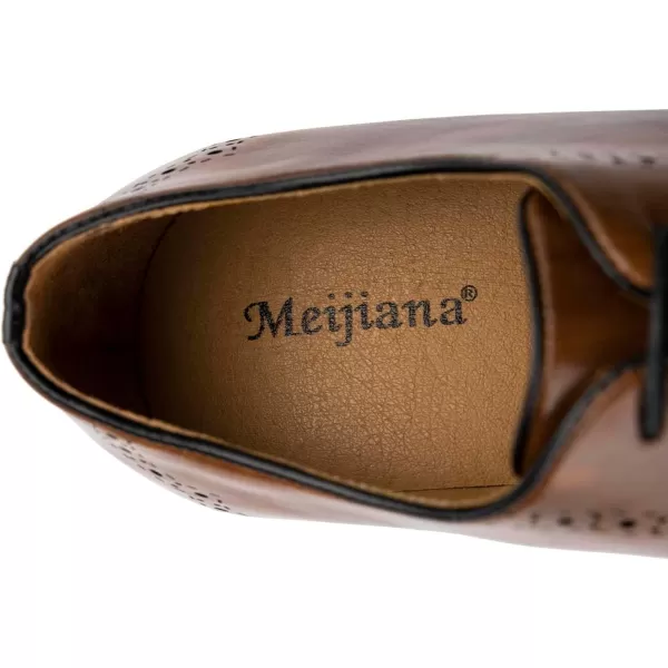 Meijiana Mens Oxfords Formal Shoes Men Business Casual Shoes Laceup Fashion Dress Shoes for MenBrown01