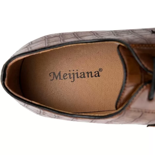 Meijiana Mens Oxfords Formal Shoes Men Business Casual Shoes Laceup Fashion Dress Shoes for MenBrown05
