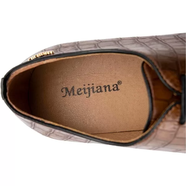 Meijiana Mens Oxfords Formal Shoes Men Business Casual Shoes Laceup Fashion Dress Shoes for MenBrown07