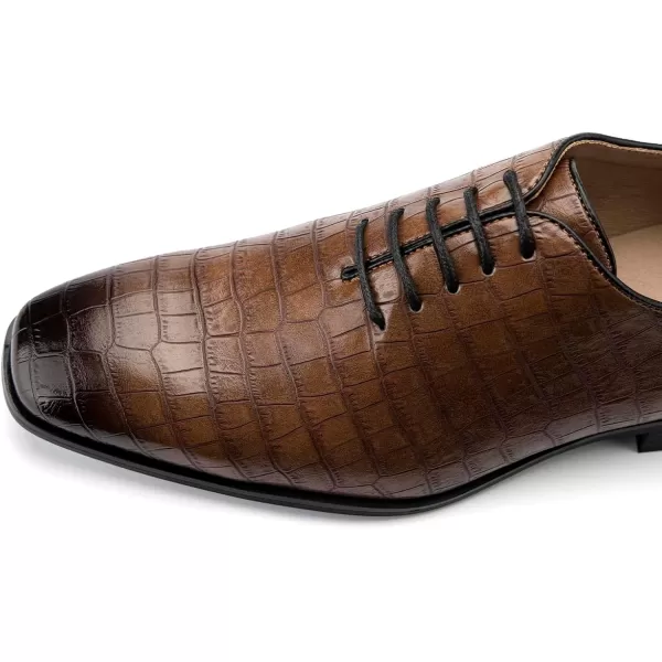 Meijiana Mens Oxfords Formal Shoes Men Business Casual Shoes Laceup Fashion Dress Shoes for MenBrown07
