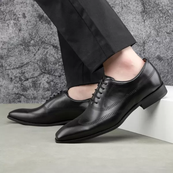 Meijiana Mens Oxfords Luxury Oxford Shoes for Men Business Casual Shoes Mens Laceup Fashion ShoesBlack01