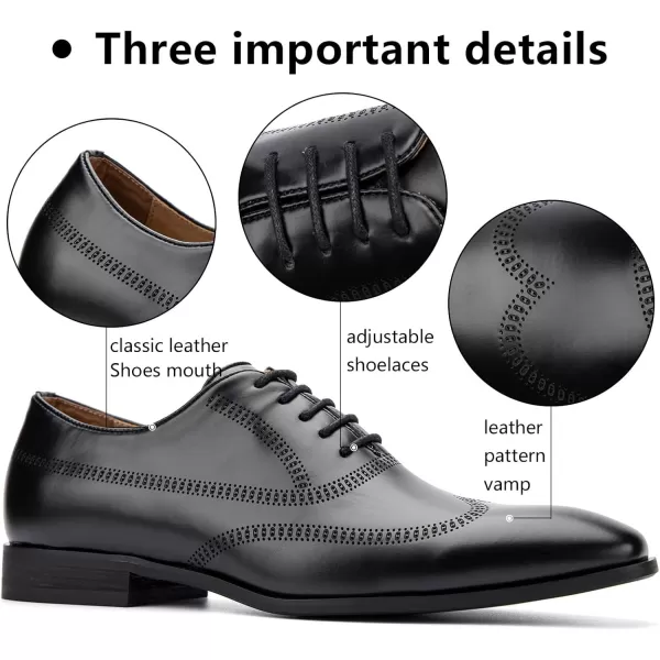 Meijiana Mens Oxfords Luxury Oxford Shoes for Men Business Casual Shoes Mens Laceup Fashion ShoesBlack01