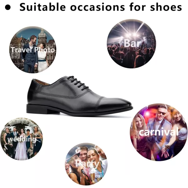 Meijiana Mens Oxfords Luxury Oxford Shoes for Men Business Casual Shoes Mens Laceup Fashion ShoesBlack03