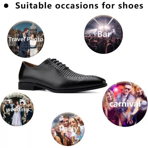 Meijiana Mens Oxfords Luxury Oxford Shoes for Men Business Casual Shoes Mens Laceup Fashion ShoesBlack05
