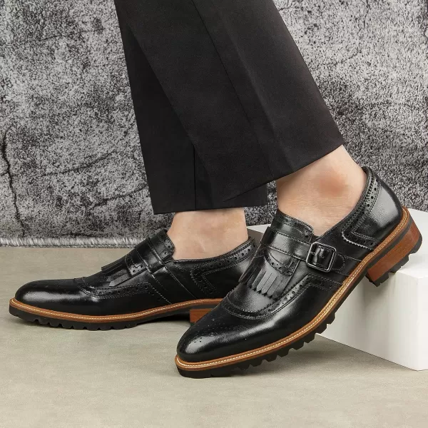 Meijiana Mens Oxfords Luxury Oxford Shoes for Men Business Casual Shoes Mens Laceup Fashion ShoesBlack07