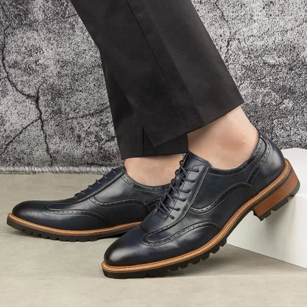 Meijiana Mens Oxfords Luxury Oxford Shoes for Men Business Casual Shoes Mens Laceup Fashion ShoesBlue09