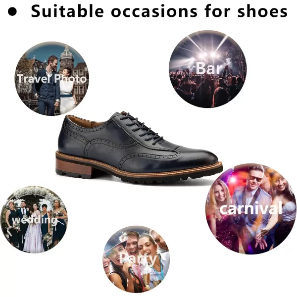 Meijiana Mens Oxfords Luxury Oxford Shoes for Men Business Casual Shoes Mens Laceup Fashion ShoesBlue09