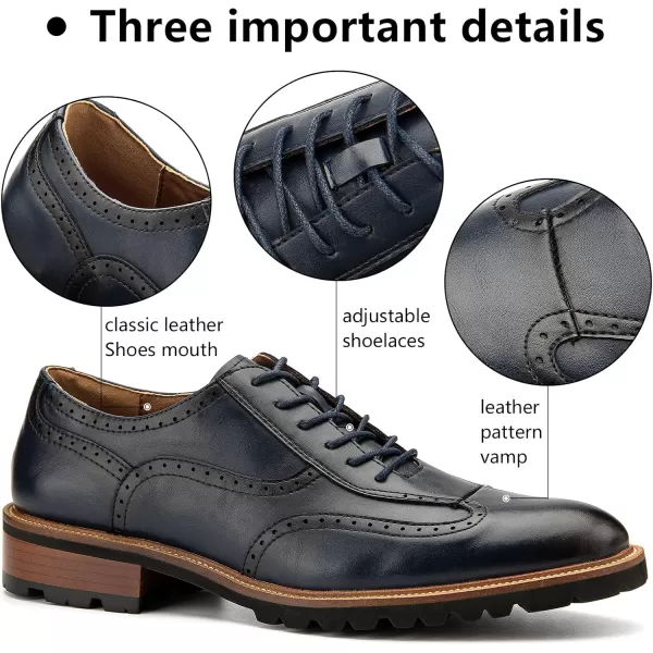 Meijiana Mens Oxfords Luxury Oxford Shoes for Men Business Casual Shoes Mens Laceup Fashion ShoesBlue09