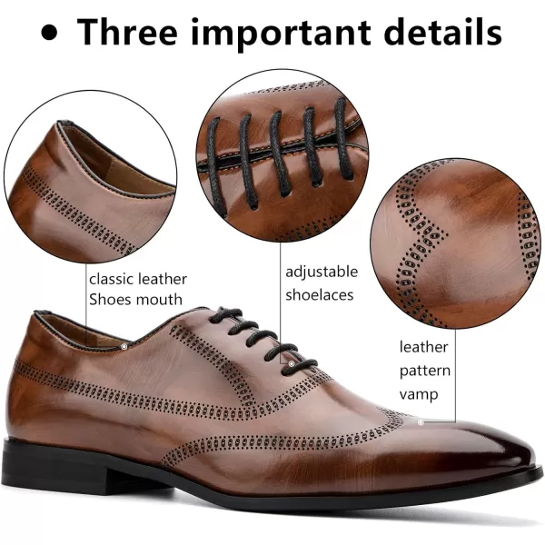 Meijiana Mens Oxfords Luxury Oxford Shoes for Men Business Casual Shoes Mens Laceup Fashion ShoesBrown02