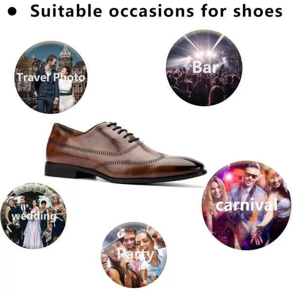 Meijiana Mens Oxfords Luxury Oxford Shoes for Men Business Casual Shoes Mens Laceup Fashion ShoesBrown02