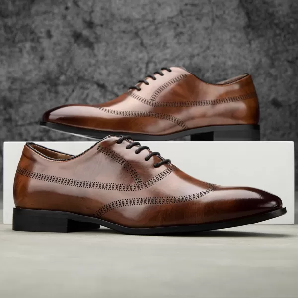 Meijiana Mens Oxfords Luxury Oxford Shoes for Men Business Casual Shoes Mens Laceup Fashion ShoesBrown02