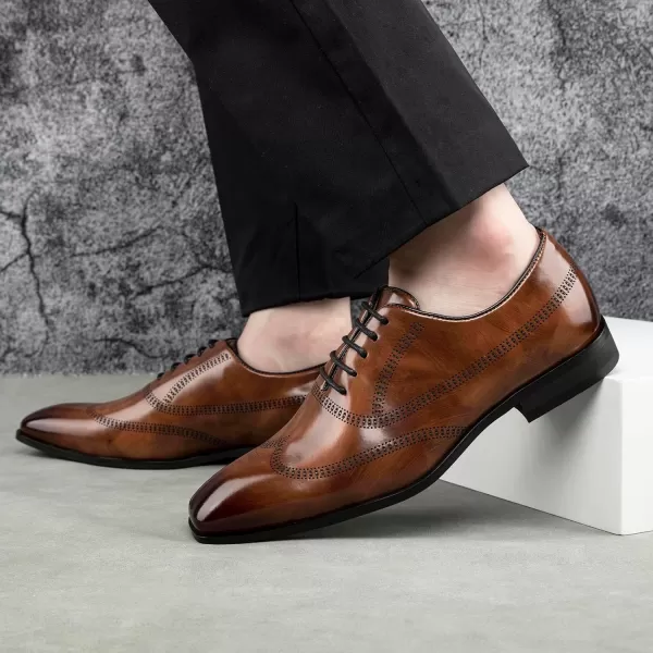 Meijiana Mens Oxfords Luxury Oxford Shoes for Men Business Casual Shoes Mens Laceup Fashion ShoesBrown02
