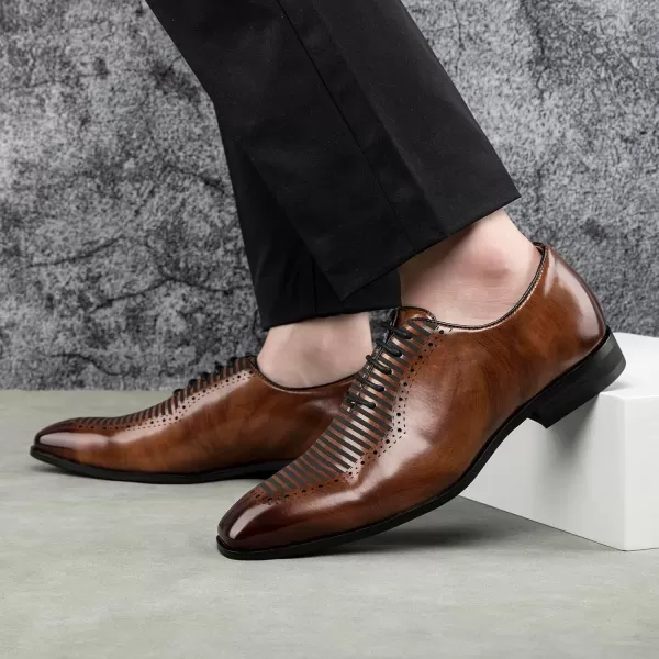Meijiana Mens Oxfords Luxury Oxford Shoes for Men Business Casual Shoes Mens Laceup Fashion ShoesBrown06