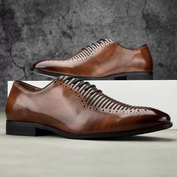 Meijiana Mens Oxfords Luxury Oxford Shoes for Men Business Casual Shoes Mens Laceup Fashion ShoesBrown06