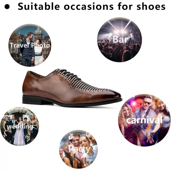 Meijiana Mens Oxfords Luxury Oxford Shoes for Men Business Casual Shoes Mens Laceup Fashion ShoesBrown06