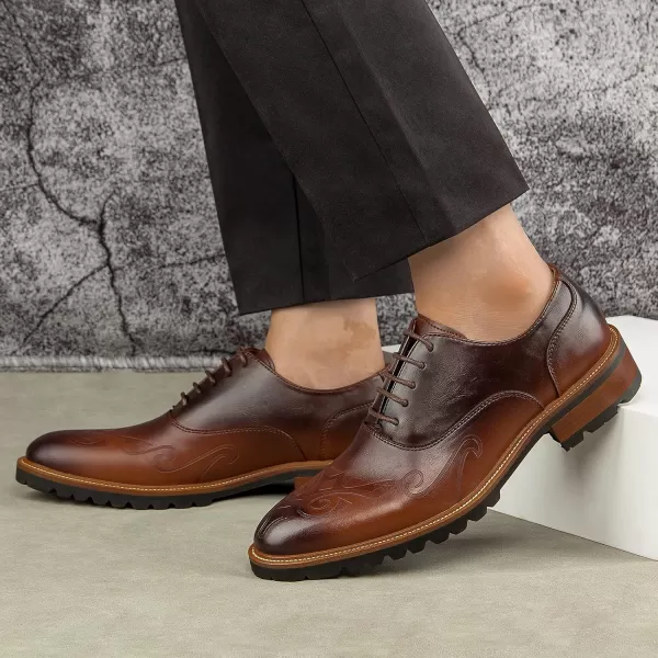 Meijiana Mens Oxfords Luxury Oxford Shoes for Men Business Casual Shoes Mens Laceup Fashion ShoesBrown08