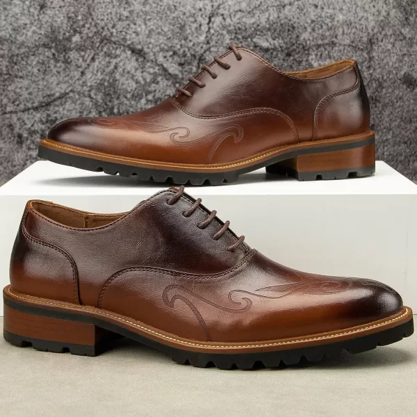 Meijiana Mens Oxfords Luxury Oxford Shoes for Men Business Casual Shoes Mens Laceup Fashion ShoesBrown08