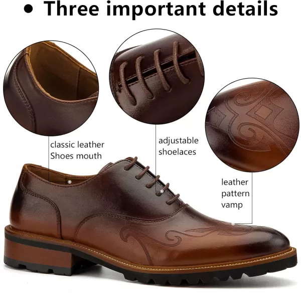 Meijiana Mens Oxfords Luxury Oxford Shoes for Men Business Casual Shoes Mens Laceup Fashion ShoesBrown08