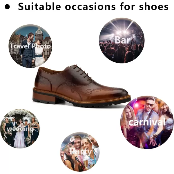 Meijiana Mens Oxfords Luxury Oxford Shoes for Men Business Casual Shoes Mens Laceup Fashion ShoesBrown08