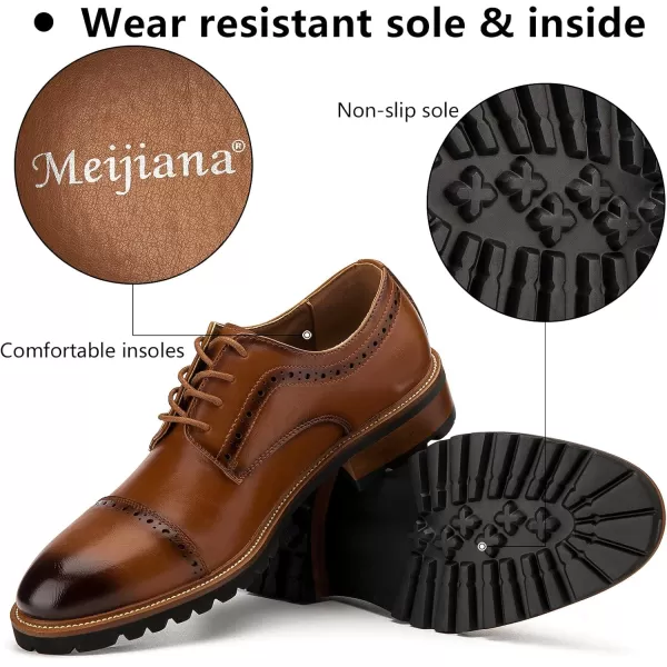 Meijiana Mens Oxfords Luxury Oxford Shoes for Men Business Casual Shoes Mens Laceup Fashion ShoesBrown10