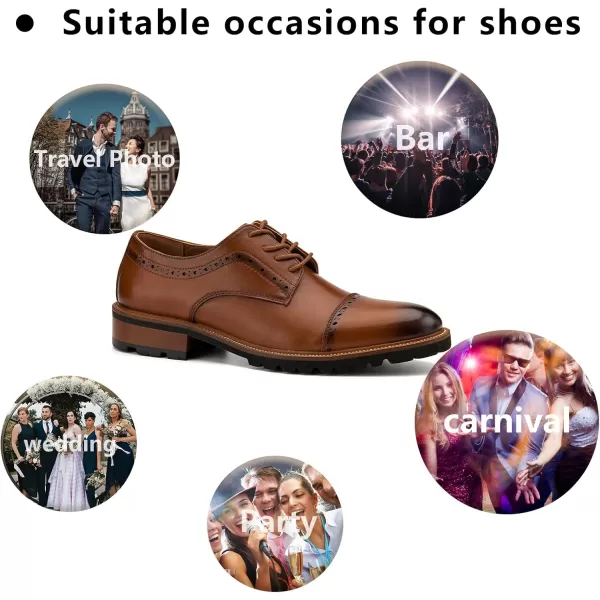 Meijiana Mens Oxfords Luxury Oxford Shoes for Men Business Casual Shoes Mens Laceup Fashion ShoesBrown10