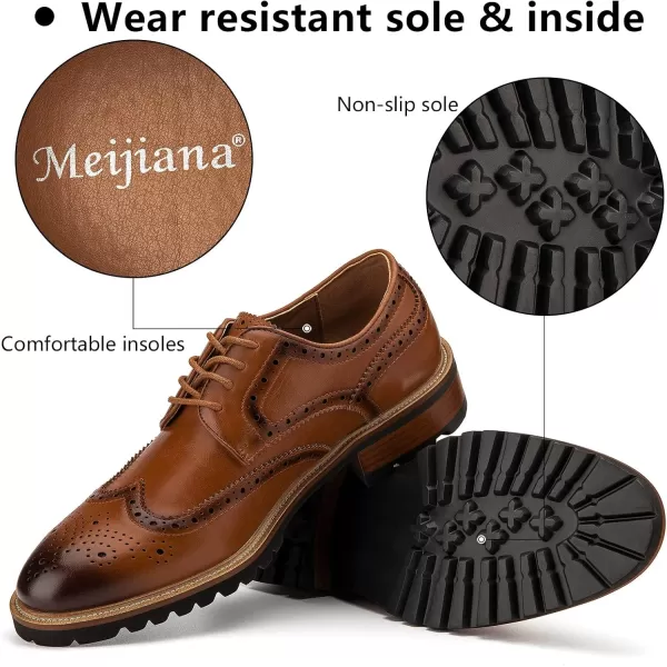 Meijiana Mens Oxfords Luxury Oxford Shoes for Men Business Casual Shoes Mens Laceup Fashion ShoesBrown11
