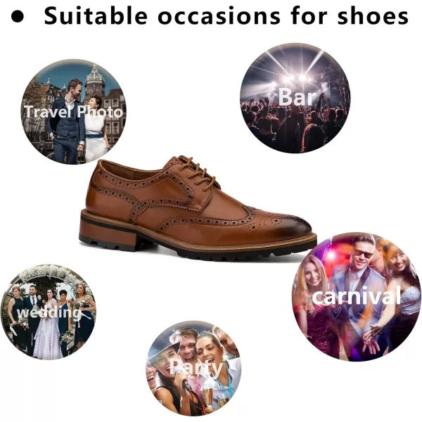 Meijiana Mens Oxfords Luxury Oxford Shoes for Men Business Casual Shoes Mens Laceup Fashion ShoesBrown11